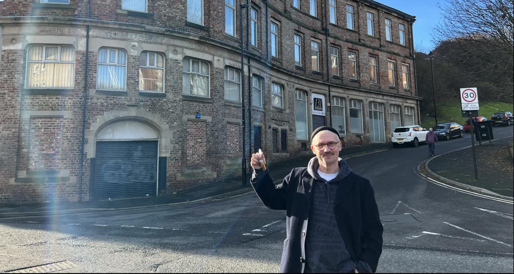 Geoff Kirkwood outside the Haswell Building