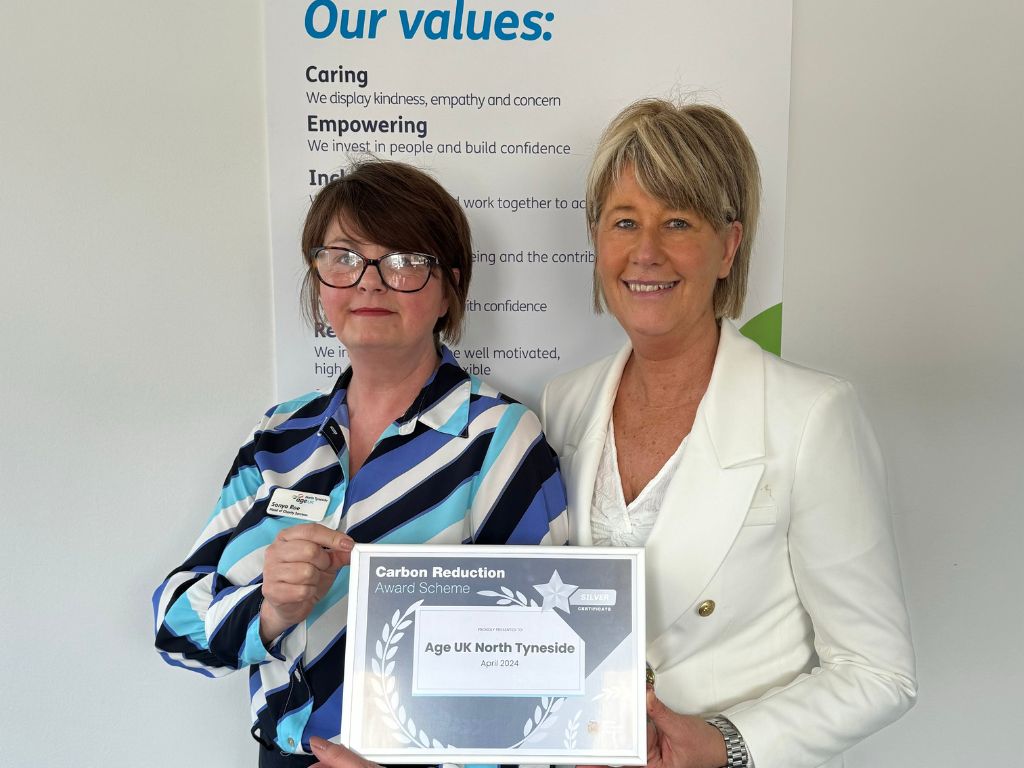 Age UK North Tyneside with award.