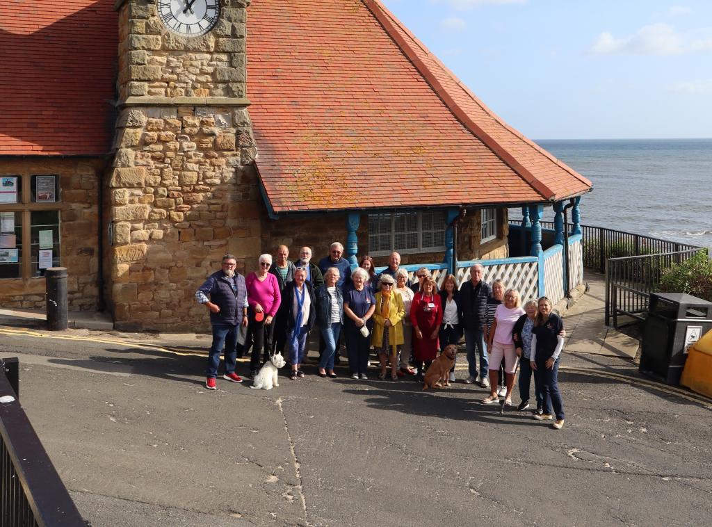 Volunteers and trustees outside Cullercoats Watch House