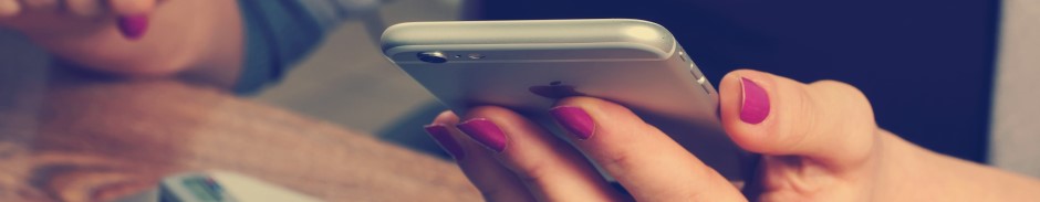 Someone holding an iPhone