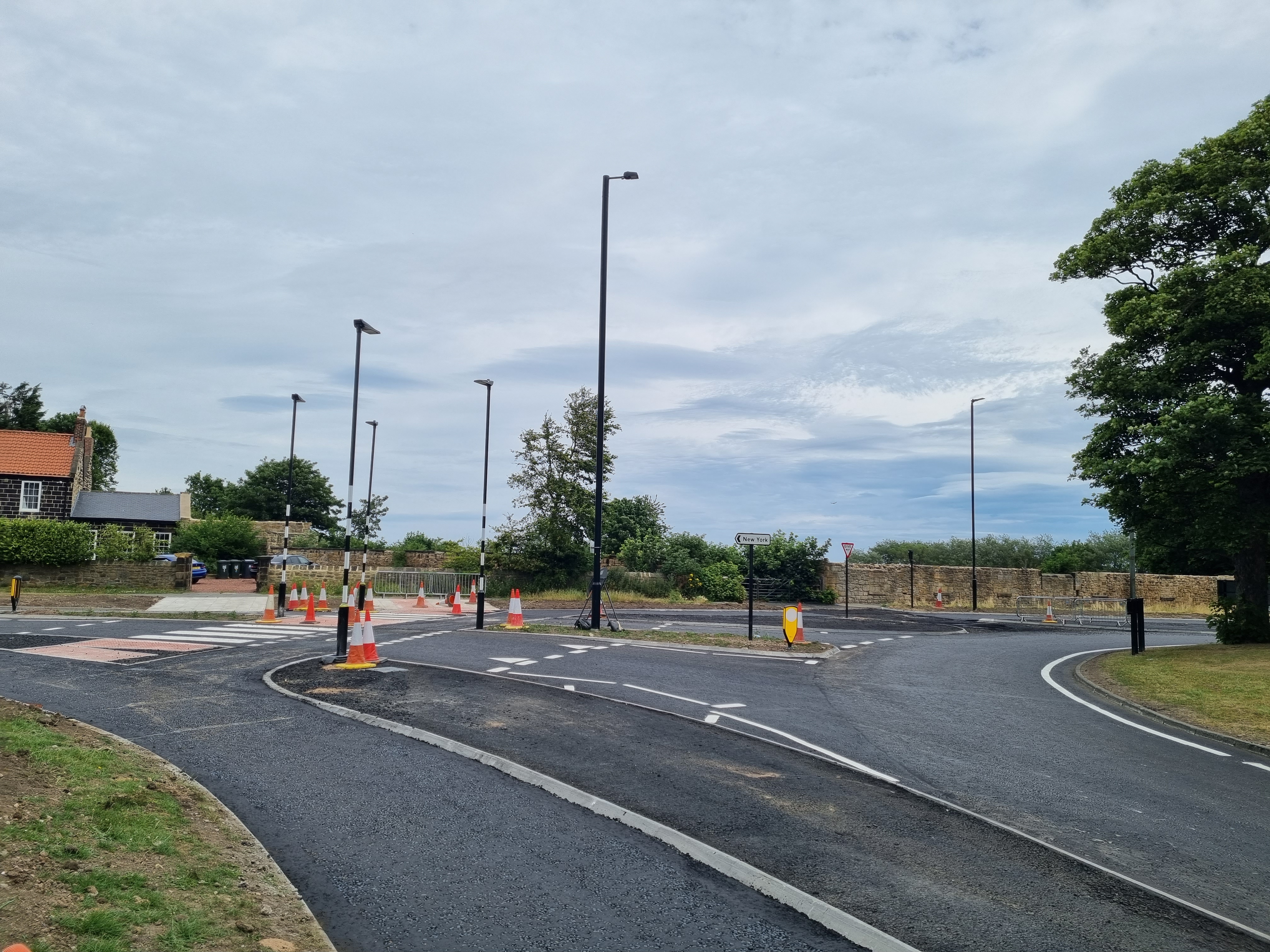 The Rake Lane / Billy Mill Lane junction following the surfacing of the carriageway The Rake Lane / Billy Mill Lane junction following the surfacing of the carriageway