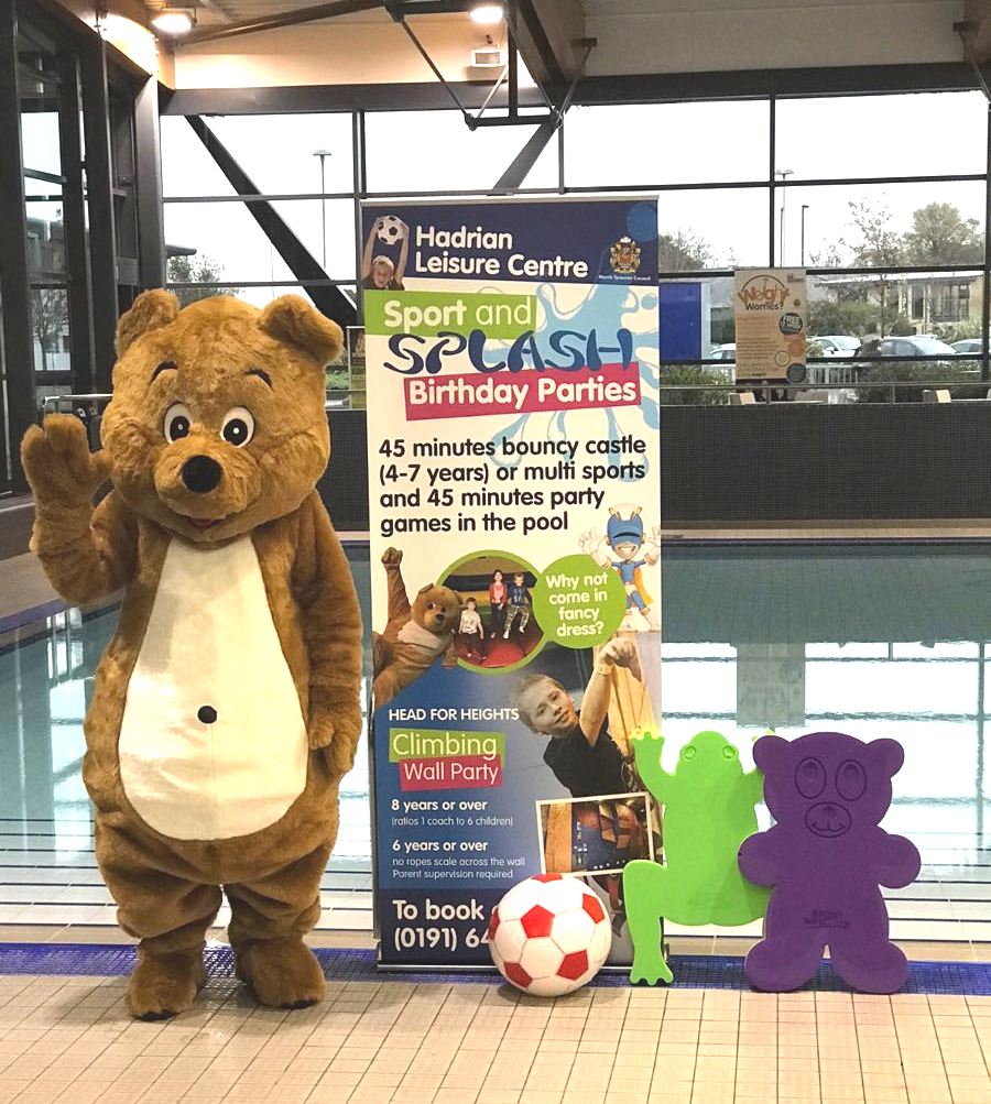 Burney Bear at Hadrian Leisure Centre